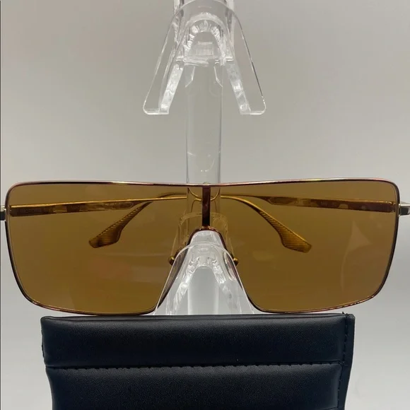 Victoria Beckham VB238S Oversized Shield Sunglasses Brown display picture 3